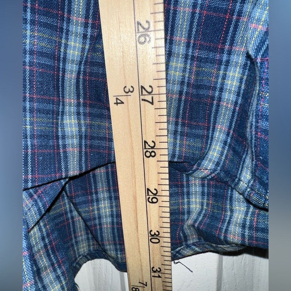 Roper Men's Size L Button Shirt Blue Plaid 100% Cotton Western Cowboycore - Picture 6 of 9